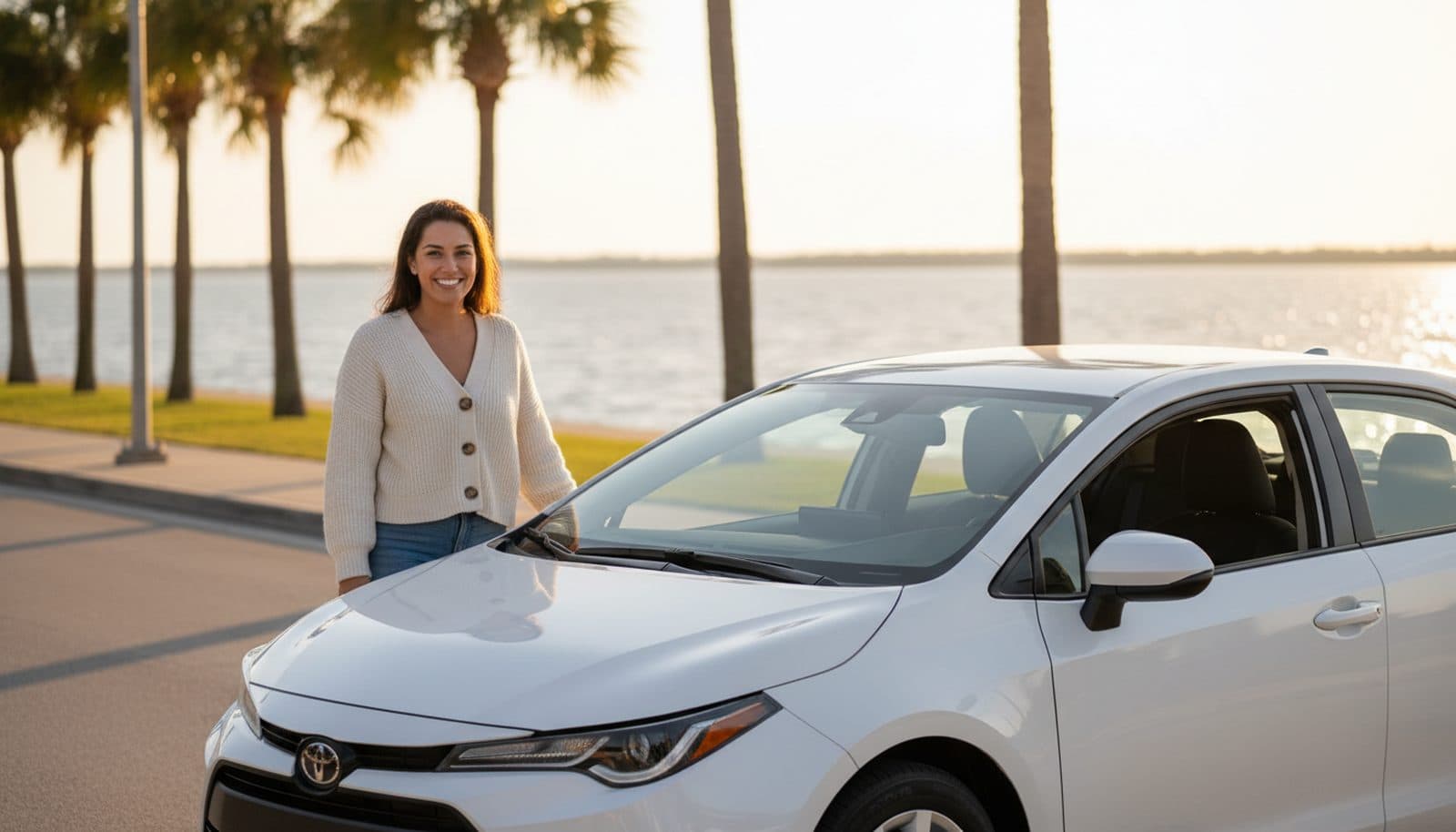 Ready2Drive rideshare driver with a brand-new Toyota Corolla in Tampa
